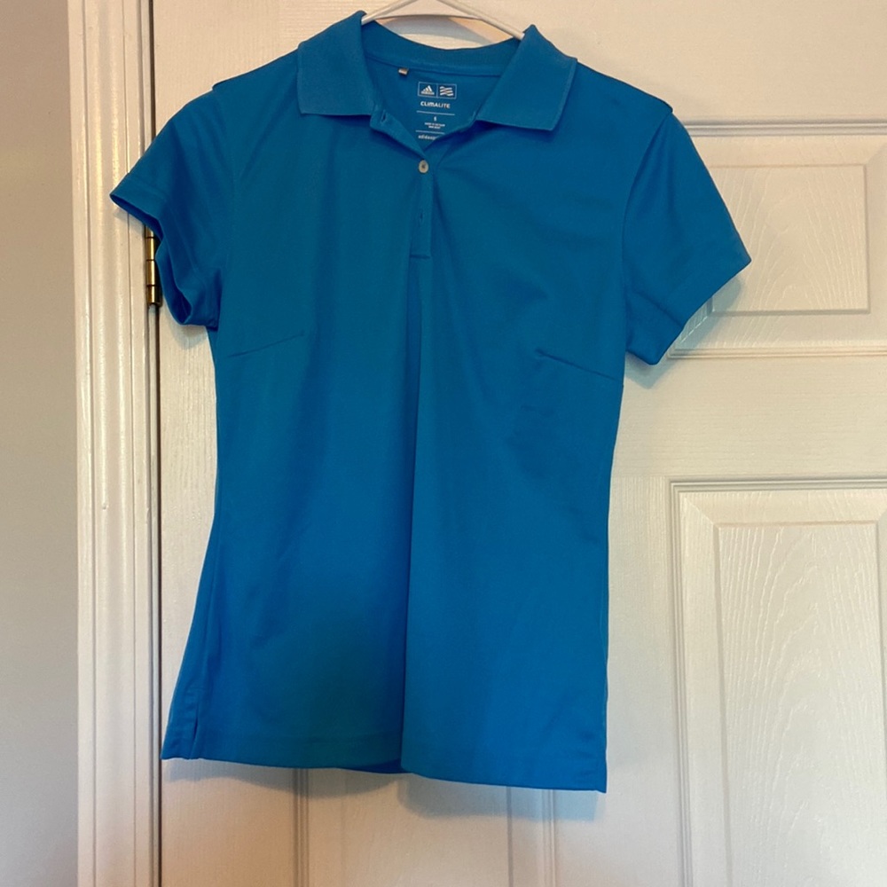 Blue Adidas Golf Climalite Polo